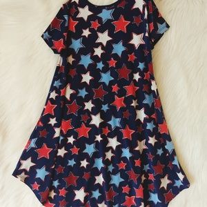 Lularoe Girls Scarlett Carly size 8 Patriotic RWB